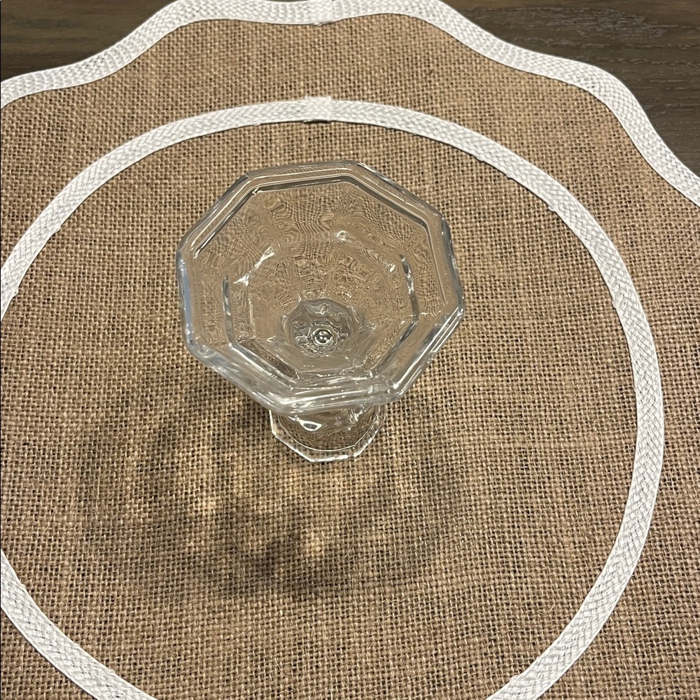 Vintage Octagon-Shaped Glass Candle Holder - Picture 5 of 6